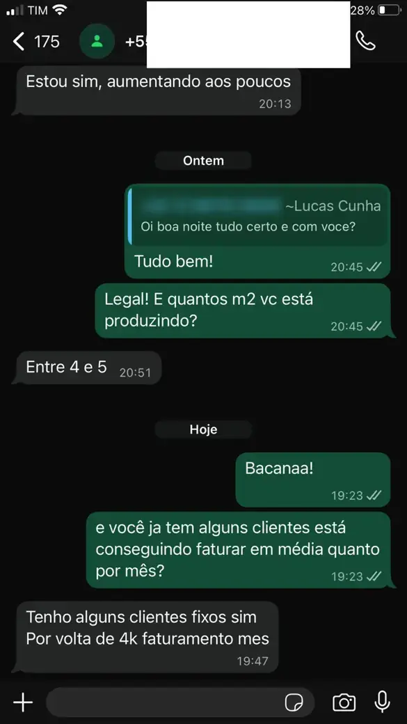 Cerca de R$4 mil por mês com clientes fixos
