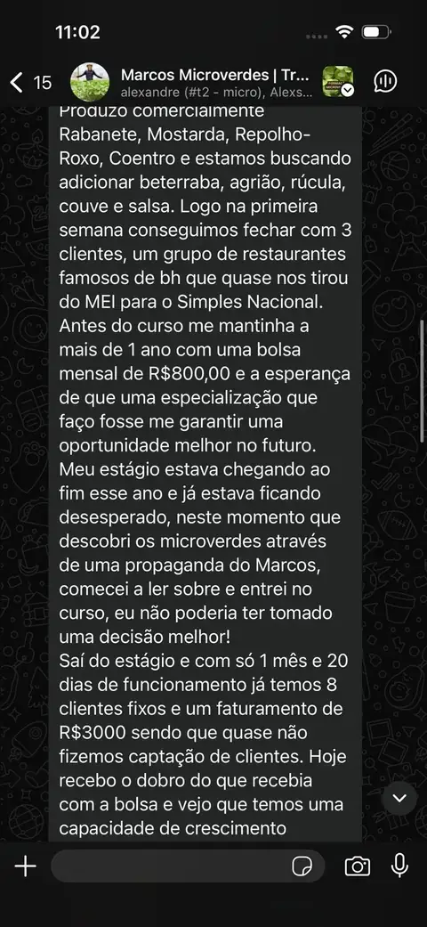 8 clientes fixos em 1 mês e 20 dias