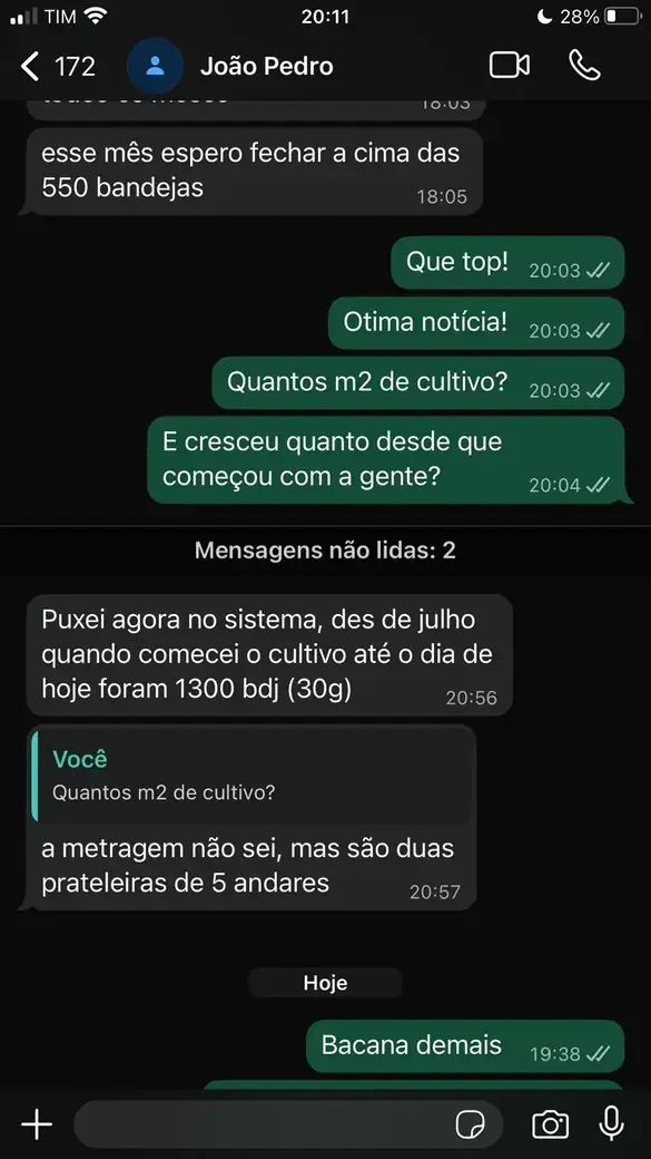 Mais de 550 bandejas no mês
